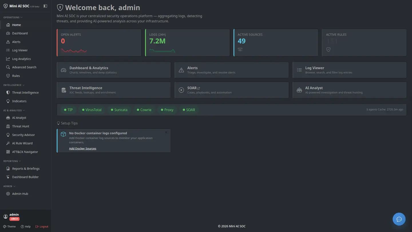 SIEM Home Dashboard